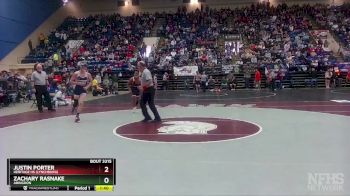 3 - 126 lbs Semifinal - Zachary Rasnake, Abingdon vs Justin Porter, Heritage HS (Lynchburg)