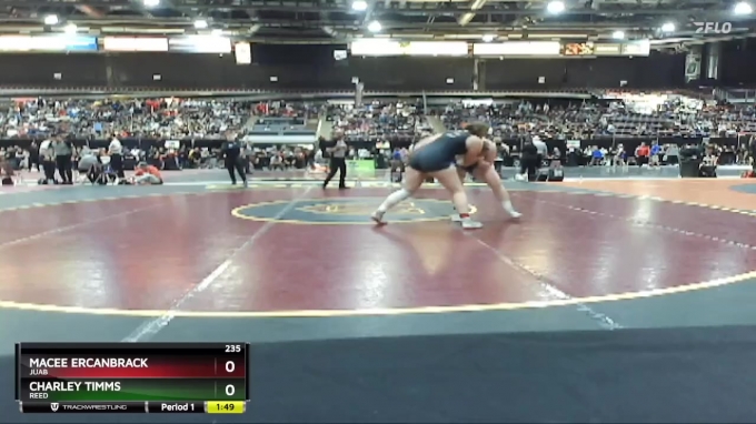 Macee Reed 235 lbs Semifinal - Macee Ercanbrack, Juab vs Charley Timms, Reed