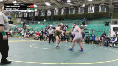 285 lbs 5th Place Match - Cameron Mullen, Madison vs Brycen Dunlap, Monroeville