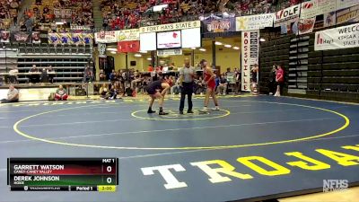 157 lbs Quarterfinal - Derek Johnson, Hoxie vs Garrett Watson, Caney-Caney Valley