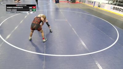 Junior Boys - 157 lbs Cons. Round 2 - Owen Jones, Conrad Wrestling Club vs Joseph Humphreys, Eastside United Wrestling Club