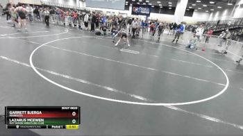 87 lbs Cons. Round 6 - Lazarus McEwen, Mat Demon Wrestling Club vs Garrett Bjerga, Minnesota