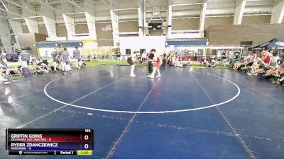 165 lbs Placement Matches (8 Team) - Griffin Goins, Oklahoma Outlaws Red vs Ryder Zdanczewicz, Wisconsin