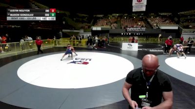 120 lbs Champ. Rd Of 16 - Justin Nguyen, Scots Wrestling Club vs Mason Gonzalez, East Bakersfield High School Wrestling