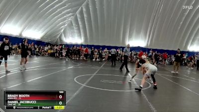 100 lbs Round 2 (8 Team) - Daniel Jacobucci, Lake WC vs Brady Booth, Noke RTC