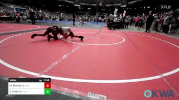 84 lbs Quarterfinal - Manny Payne Jr, HURRICANE WRESTLING ACADEMY vs Zachary Madrid, Team Tulsa Wrestling Club