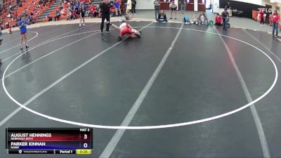 92 lbs Semifinal - Parker Kinnan, Hawk vs August Hennings, Nebraska Boyz