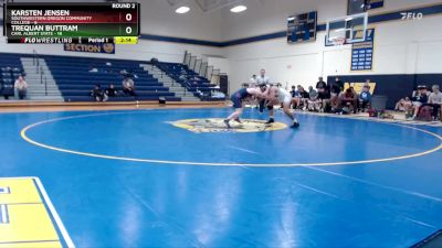 157 lbs Round 2 (6 Team) - Karsten Jensen, Southwestern Oregon Community College vs Trequan Buttram, Carl Albert State