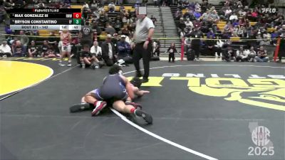 142 lbs Semifinal - Max Gonzalez Iii, Red Wave Wrestling vs Bryson Constantino, Elite Force