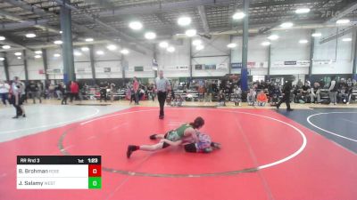 98 lbs Rr Rnd 3 - Brantlee Brohman, Roseburg Mat Club vs Jeremiah Salamy, West Valley Junior Eagles