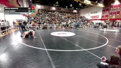126 lbs Quarterfinal - Pryce Wiginton, Riverton vs David Emery, Pinedale
