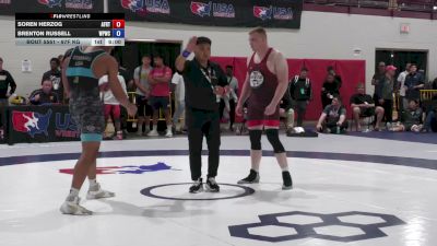 97F kg Champ. Round 2 - Soren Herzog, Air Force Regional Training Center vs Brenton Russell, West Point Wrestling Club