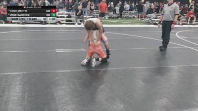 113 lbs Champ. Rd Of 16 - Cole Martin, Greater Heights Wrestling vs Zeke Sanchez, Sanderson Wrestling Academy