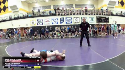 114 lbs Cons. Round 3 - Jack Grubaugh, Edgewood Wrestling Club vs Maddax Byrum, Warrior Regional Training Center