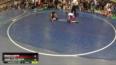 64 lbs Champ. Round 1 - Brooks Barker, Evanston Elite WC vs Daniel La`iku Molina, Legends Of Gold Las Vegas