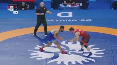 86 kg Repechage #3 - Khidir Kurban A Saipudinov, Bahrain vs Pushpender Dalal, India