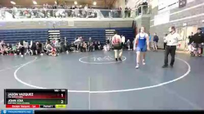 195 lbs Quarterfinal - John Ioia, Owyhee High School vs Jason Vazquez, TW Wrestling