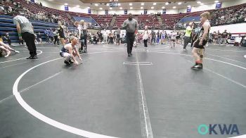 90 lbs Quarterfinal - River Holcomb, Tecumseh Youth Wrestling vs John Dennis, Marlow Outlaws