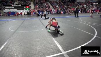 72 lbs Cons. Round 3 - Miles Holzbauer, Bobcat WC vs Kaden Crum, Trailblazer