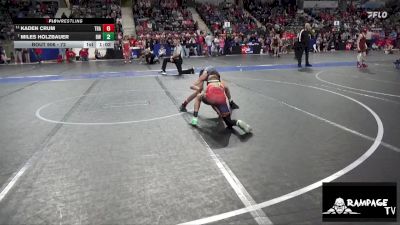72 lbs Cons. Round 3 - Miles Holzbauer, Bobcat WC vs Kaden Crum, Trailblazer