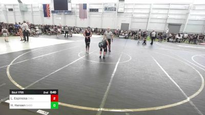 123 lbs 3rd Place - Lauren Espinosa, Cvbjj vs Hunter Hansen, Shootbox WC