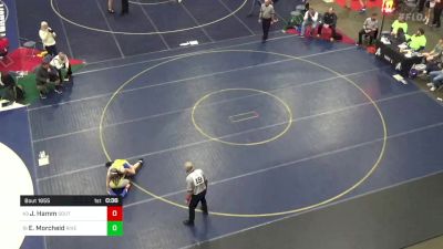 172 lbs Consi Of 8 #2 - Jayden Hamm, South Williamsport vs Elijah Morcheid, River Valley