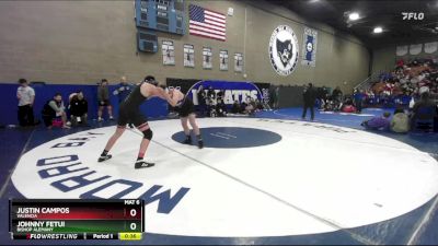 190 lbs Cons. Round 1 - Justin Campos, Valencia vs Johnny Fetui, Bishop Alemany