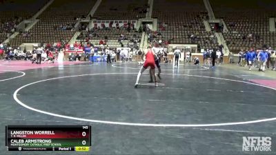 145 lbs Cons. Round 4 - Caleb Armstrong, Montgomery Catholic Prep School vs Langston Worrell, T. R. Miller