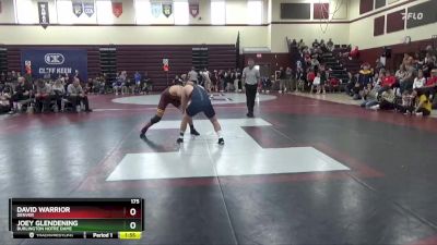 175 lbs Cons. Round 1 - David Warrior, Denver vs Joey Glendening, Burlington Notre Dame