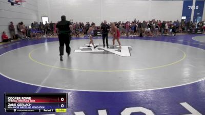 68 lbs Round 1 - Cooper Rowe, Pinnacle Wrestling Club vs Zane Gerlach, Avalanche Wrestling Association