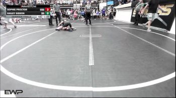 135 lbs Quarterfinal - Sophie Proctor, Henryetta Knights Wrestling Club vs Hailey Sisson, Shelton Wrestling Academy