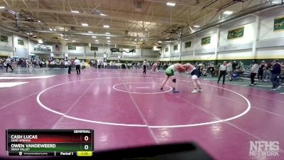 285 lbs Semifinal - Cash Lucas, Sand Springs vs Owen VandeWeerd, Sioux Valley