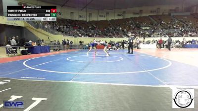 80 lbs Round Of 16 - Trinity Price, Bixby JH Girls vs Paisleigh Carpenter, Midwest City Bombers