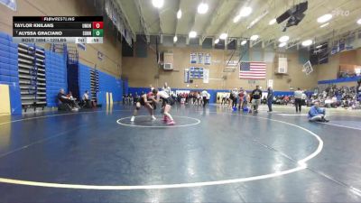 125lbs Cons. Round 9 - Alyssa Graciano, Sunnyside (Girls) vs Taylor Knilans, Union (Girls)