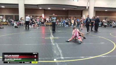 100 lbs Cons. Semi - Seaborn Bradley, DeHart Academy vs Brylan Rhodes, Greeneville Wrestling