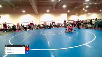80 lbs Round Of 32 - Tyler Secoy, The Storm Wrestling Center vs Julian Barajas, California
