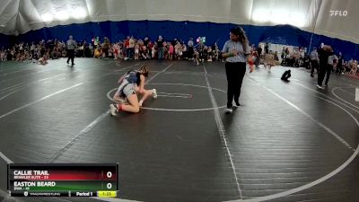 96 lbs Round 3 (6 Team) - Easton Beard, DWA vs Callie Trail, Brawler Elite