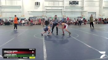 84 lbs Round 4 (6 Team) - Landon Smith, Contenders Green vs Braxton Smith, All American