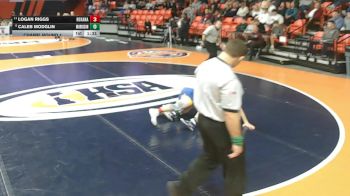 1A 150 lbs Champ. Round 1 - Logan Riggs, Roxana vs Caleb Modglin, Morrison