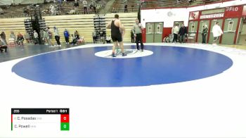 285 lbs Cons. Round 2 - Carlos Posadas, Lawrence North Wrestling Club vs Carson Powell, Norwell High School