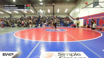 73-82 lbs Rr Rnd 4 - Malea Hawkins, Tulsa Union Girls vs Sophia Whitenack, Pryor Tigers Wrestling