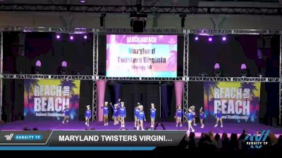 Maryland Twisters Virginia - Sparks [2022 L1.1 Mini - PREP - B Day 1] 2022 ACDA Reach the Beach Ocean City Cheer Grand Nationals