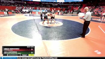 3A 285 lbs Quarterfinal - Abisai Hernandez, Mundelein (H.S.) vs Nick Kavooras, New Lenox (Lincoln-Way West)