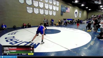 106 lbs Cons. Round 2 - Dylan Cassidy, Morro Bay vs Chris Polanco, Coalinga