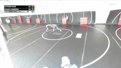 74 lbs Champ. Round 1 - Isaiah Cisneros, Venom vs Zayden Khan, Threshold Wrestling Club