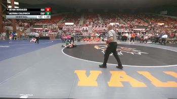 125 lbs Semifinal - Alyssa Calovich, Chapman HS vs Jeymi Rosales, Ulysses HS