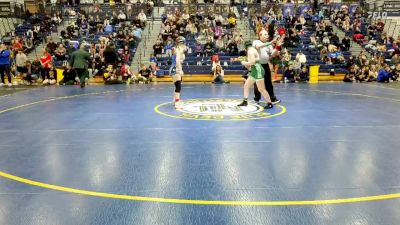 155 lbs Champ. Round 2 - Camilla Hathaway, Mount Lebanon Hs vs Isabella Cline, Laurel Hs