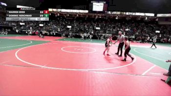 130 lbs Champ. Round 2 - Warren Bess, BLW3 vs Dominic Kerchmar, BTWA