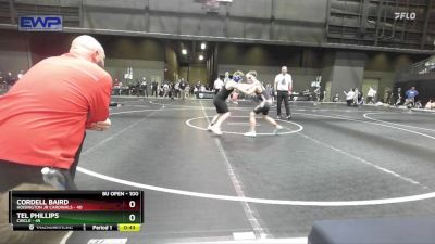 100 lbs Round 2 - Cordell Baird, Hoisington Jr Cardinals vs Tel Phillips, Circle