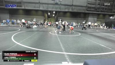 52 lbs Champ. Round 1 - Liam Torres, DC Wrestling Academy vs Elias Morgas, Maverick Elite Wrestling